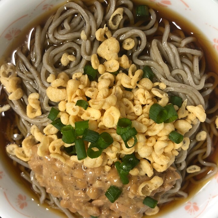 冷やしたぬき納豆蕎麦⭐